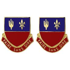 161st Field Artillery Regiment Unit Crest (Faire Sans Dire)